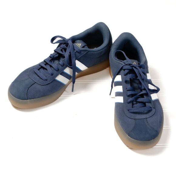 Adidas sneakers Navy Suede Leather athletic Streetwear Striped Shoes men’s main image 4